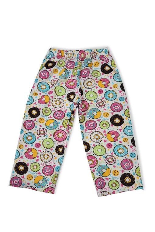 Kız Çocuk Donut Desenli Renkli Pijama Takımı - Görsel 3