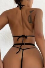 Şık Siyah Dantelli Babydoll Gecelik TM1297 - Görsel 2