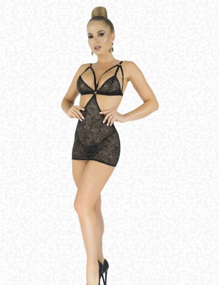 Simli Likralı Dantel Babydoll - Görsel 1