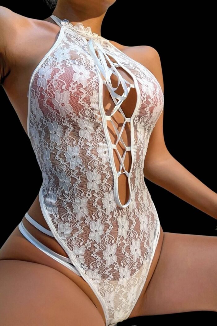 Fantezi Beyaz Dantelli Babydoll Takım 50157 - Görsel 1