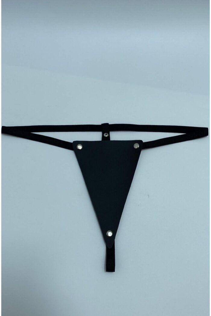 Suni Yumuşak Deri Harness Fantezi Sexi Tanga Külot  81077 - Görsel 2