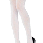 Siyah Fiyonklu Beyaz Jartiyer Çorabı TM1197