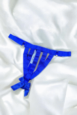 Fiyonk Detaylı Balenli Mavi Fantazi Sütyen Takımı TM1354 - Görsel 3