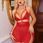 Kadın Kırmızı Tül Fantezi Kostüm 2181