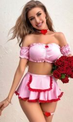 Pembe Etekli Fantezi Kadın Kostüm 2071 - Görsel 2