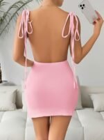 Pembe Fantezi Clup Elbisesi 5034 - Görsel 2