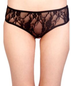 Alternative view of Siyah Dantelli Özel Bölgeleri Açık Fantazi Külot TM1158