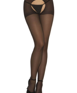 Alternative view of Siyah Özel Bölgesi Açık Fantazi Külotlu Çorap TM1078